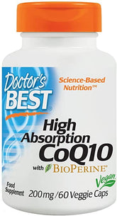 Coenzym Q10 200 MG und Piperin Bioperin vegan 60 Kapseln DOCTOR'S BEST